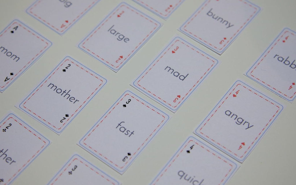 Synonym Playing Card Deck- 1st Grade
