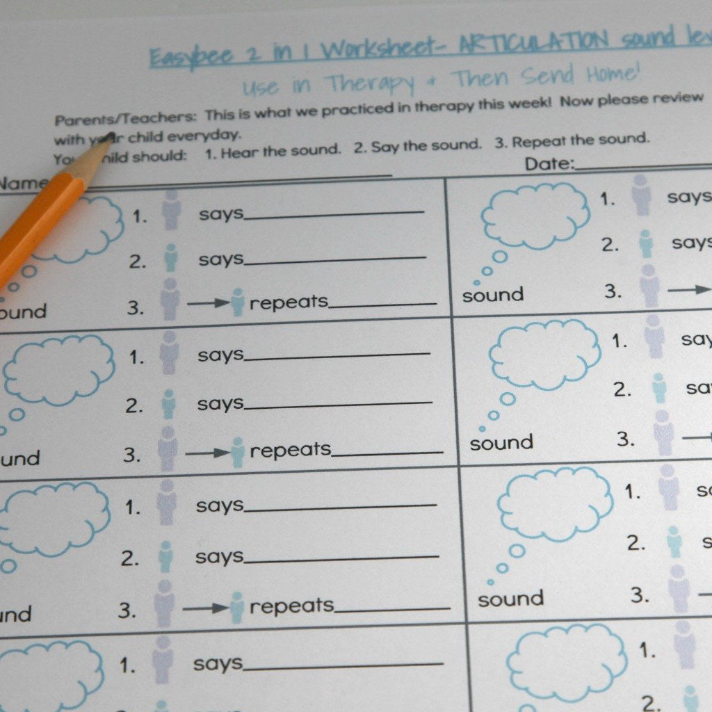 FREE 2 in 1 Worksheet - Articulation
