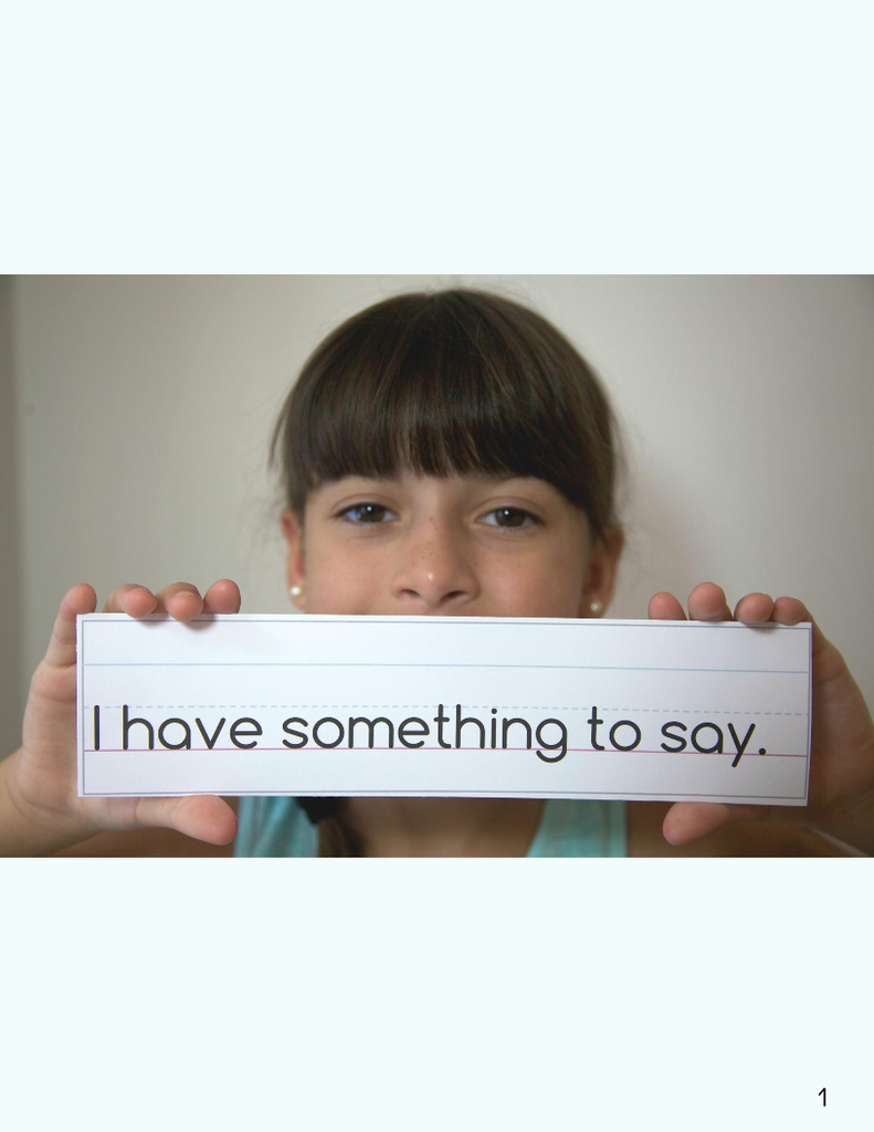 I Want to Say Something!- Selective Mutism Printable Book