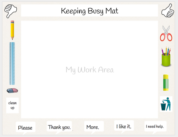 Keeping Busy Printable Placemat