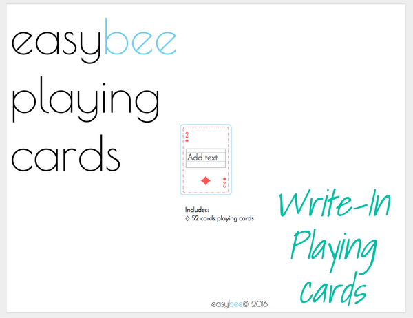 JFF Printable Mini Playing Cards- write in