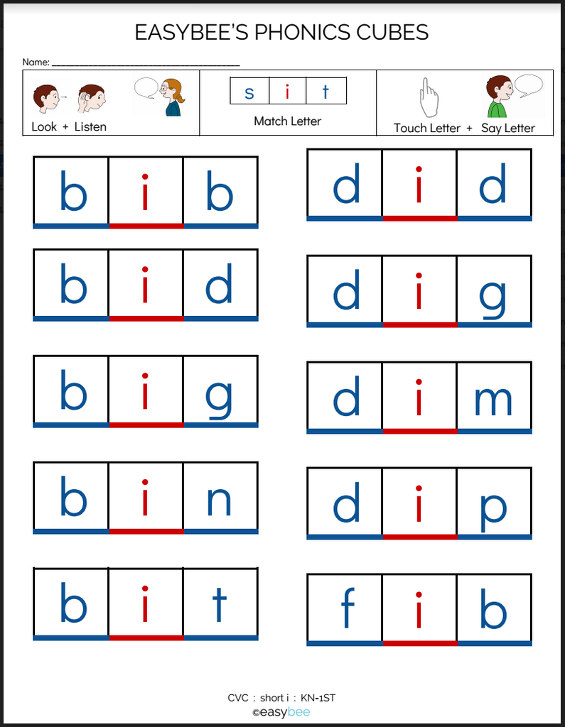 EASYBEE PHONICS CUBES