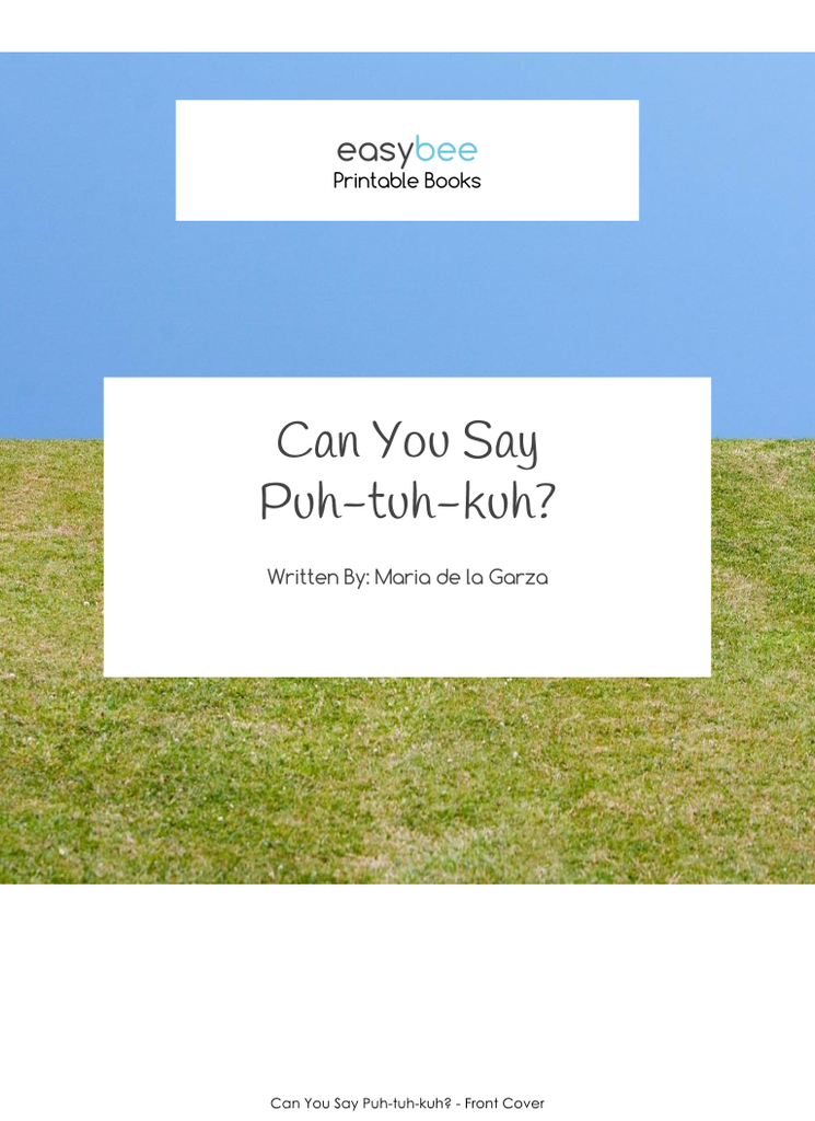 Puhtuhkuh- A Diadochokinetic Rate Practice Printable Book