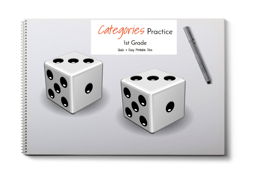 Category Print & Fold Dice- 1st Grade