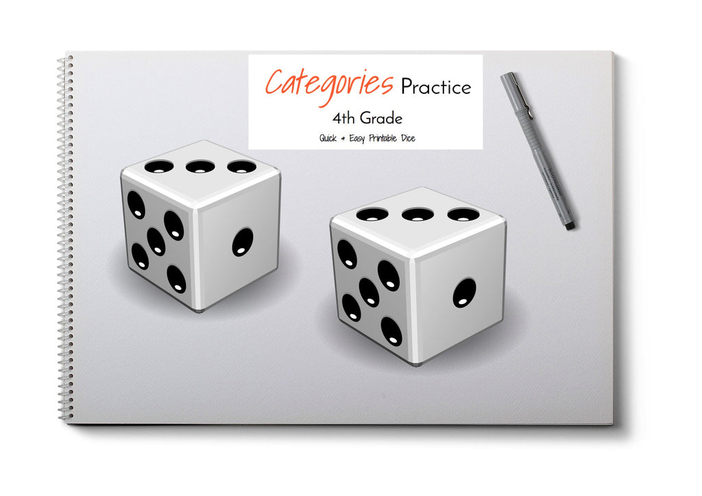 Category Print & Fold Dice- 4th Grade