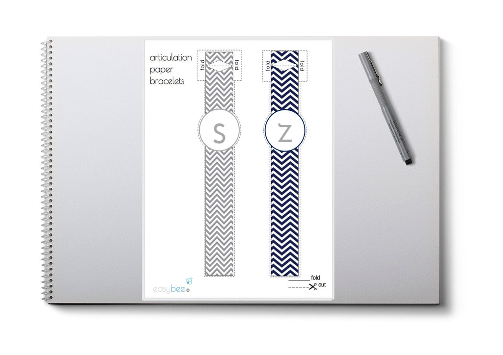 Articulation Paper Bracelets- Chevron Design