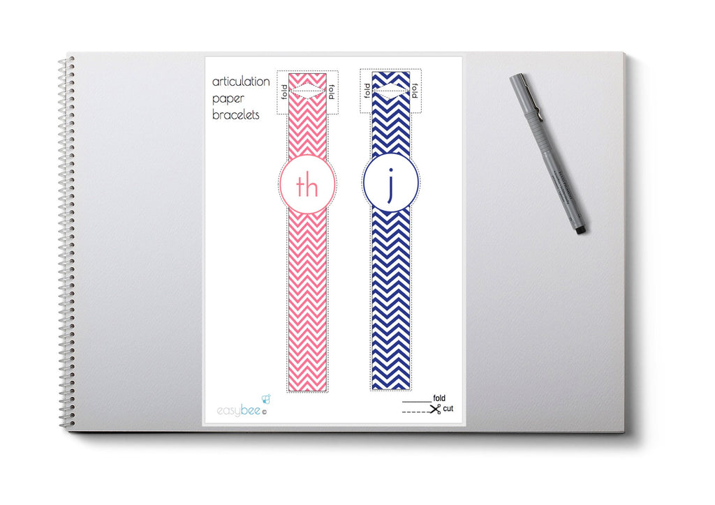 Articulation Paper Bracelets- Chevron Design