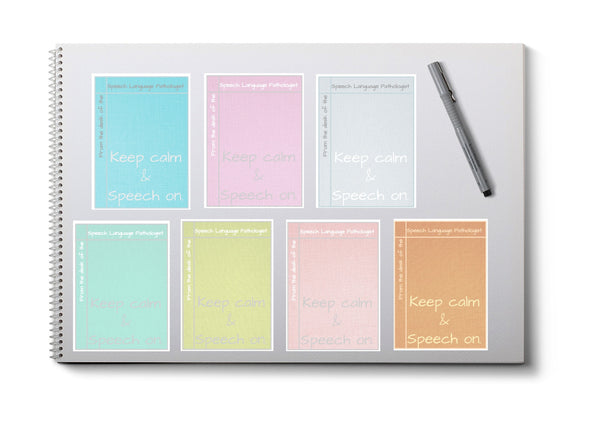 Speech Therapist Printable Notepad - linen design