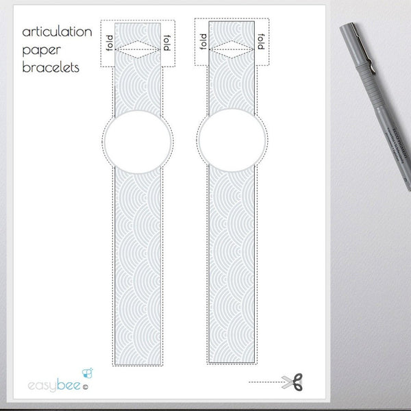 FREE Articulation Paper Bracelet - Scallop Design