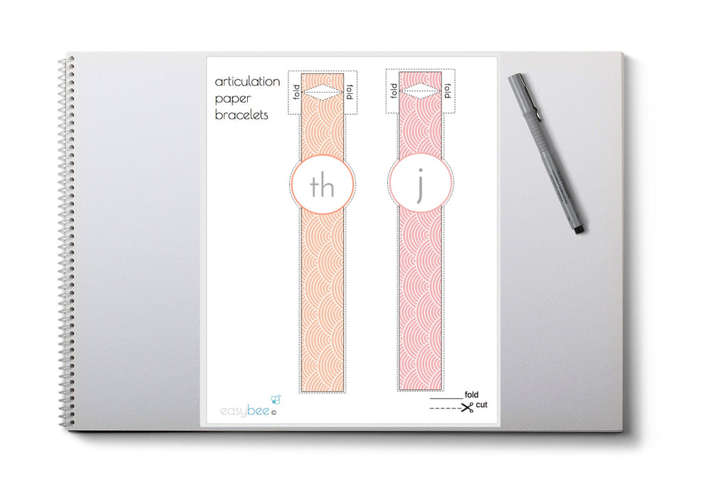 Articulation Paper Bracelets - Scallop Design